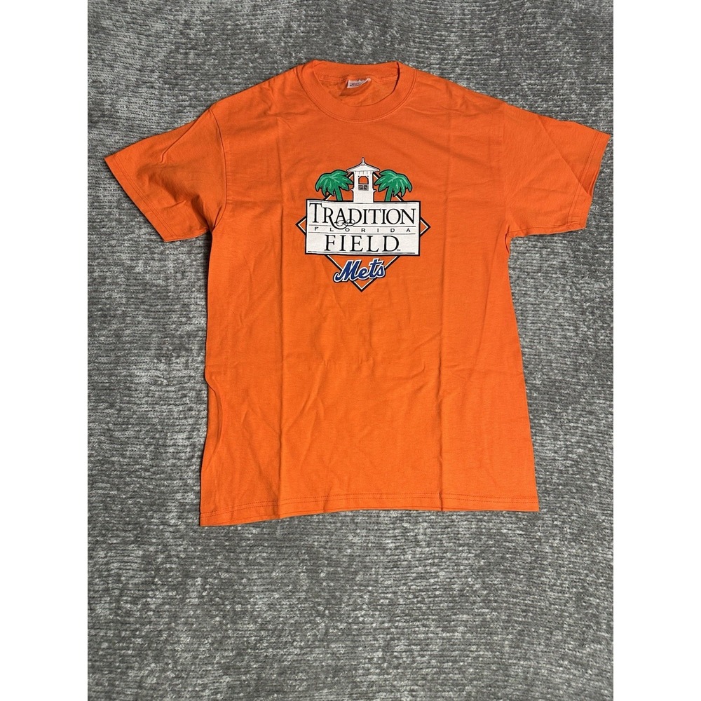 New York Mets Tradition Field Florida T Shirt Adult Medium Orange MLB